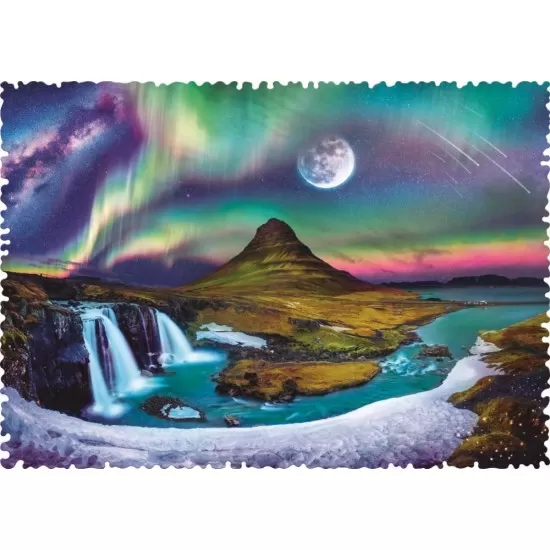 Puzzle Trefl cu piese ciudate - Aurora Boreala Islanda 600 piese Puzzle Trefl cu piese ciudate - Aurora Boreala Islanda 600 piese