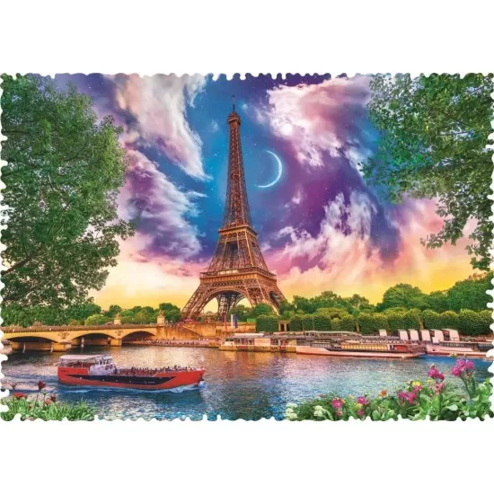Puzzle Trefl cu piese ciudate - Cer de poveste la Paris 600 piese