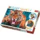 Puzzle Trefl cu piese ciudate - Fata in fata cu tigrul 600 piese