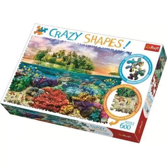 Puzzle Trefl cu piese ciudate - Insula exotica 600 piese Puzzle Trefl cu piese ciudate - Insula exotica 600 piese