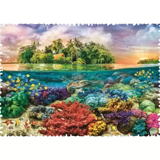 Puzzle Trefl cu piese ciudate - Insula exotica 600 piese Puzzle Trefl cu piese ciudate - Insula exotica 600 piese