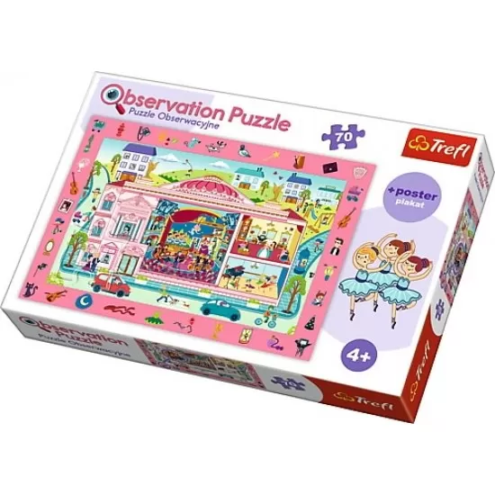 Puzzle Trefl de observatie Vizita la opera 70 piese Puzzle Trefl de observatie Vizita la opera 70 piese