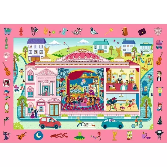 Puzzle Trefl de observatie Vizita la opera 70 piese Puzzle Trefl de observatie Vizita la opera 70 piese