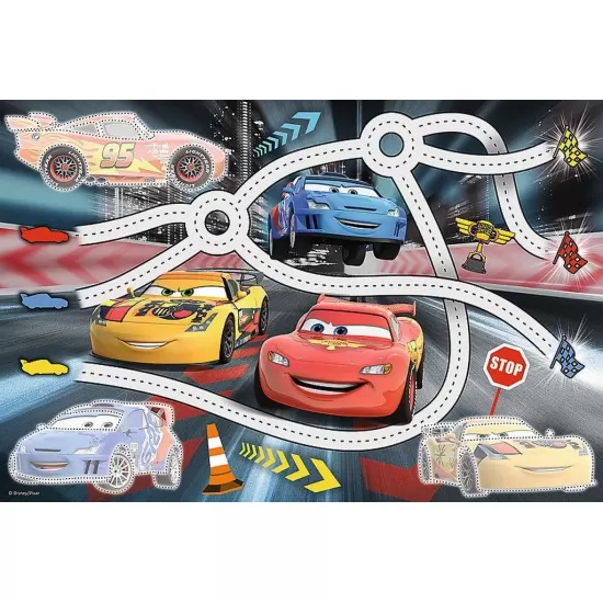 Puzzle Trefl cu marker Cars 70 piese Puzzle Trefl cu marker Cars 70 piese
