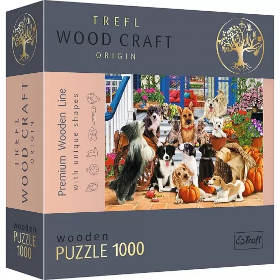 Puzzle din lemn 1000 piese Trefl - Echipa de catei Puzzle din lemn 1000 piese Trefl - Echipa de catei