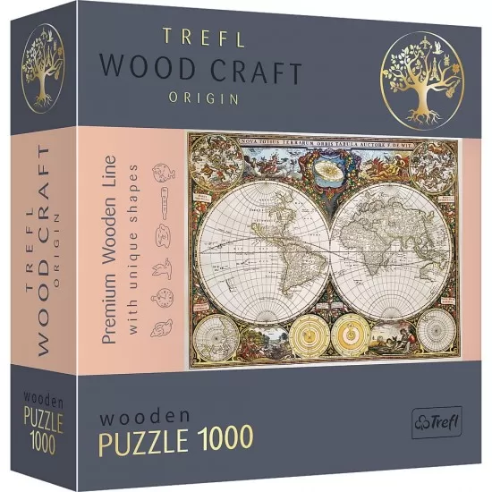 Puzzle din lemn 1000 piese Trefl - Harta lumii antice