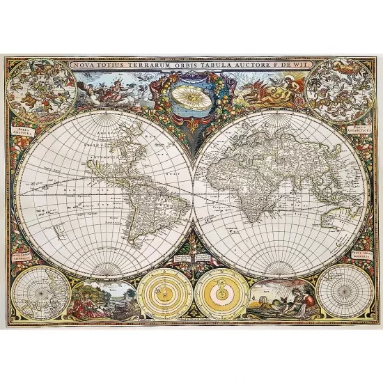 Puzzle din lemn 1000 piese Trefl - Harta lumii antice