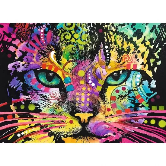 Puzzle din lemn 1000 piese Trefl - Pisicuta colorata