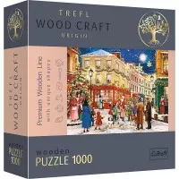Puzzle din lemn 1000 piese Trefl - Strada pregatita de Craciun