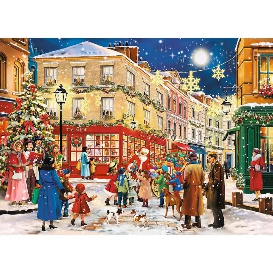 Puzzle din lemn 1000 piese Trefl - Strada pregatita de Craciun Puzzle din lemn 1000 piese Trefl - Strada pregatita de Craciun