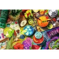 Puzzle din lemn 500+1 piese Trefl - Cocktailuri colorate