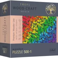 Puzzle din lemn 500+1 piese Trefl - Fluturasii colorati