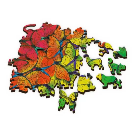 Puzzle din lemn 500+1 piese Trefl - Fluturasii colorati Puzzle din lemn 500+1 piese Trefl - Fluturasii colorati