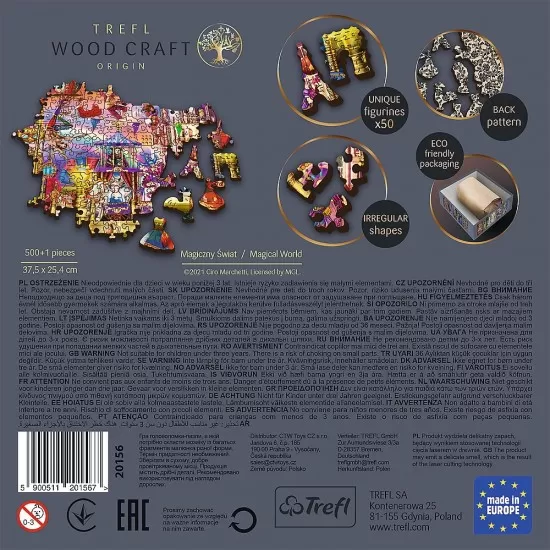Puzzle din lemn 500+1 piese Trefl - Lumea magica Puzzle din lemn 500+1 piese Trefl - Lumea magica