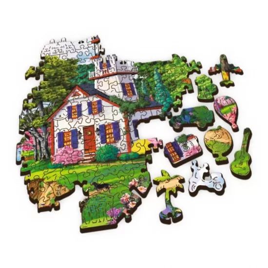 Puzzle din lemn 500+1 piese Trefl - Port in timpul verii Puzzle din lemn 500+1 piese Trefl - Port in timpul verii