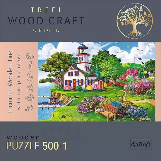 Puzzle din lemn 500+1 piese Trefl - Port in timpul verii Puzzle din lemn 500+1 piese Trefl - Port in timpul verii