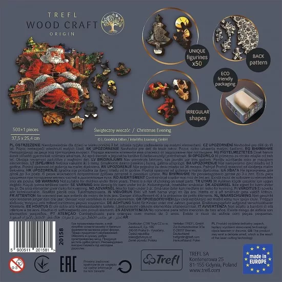 Puzzle din lemn 500+1 piese Trefl - Seara de Craciun