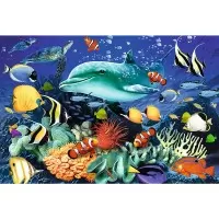Puzzle din lemn 500+1 piese Trefl - Viata marina