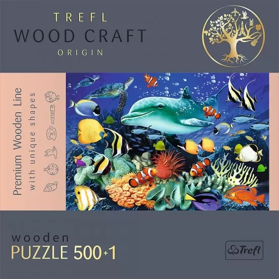 Puzzle din lemn 500+1 piese Trefl - Viata marina Puzzle din lemn 500+1 piese Trefl - Viata marina