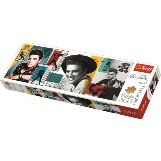 Puzzle Trefl Panorama colaj Elvis Presley 500 piese Puzzle Trefl Panorama colaj Elvis Presley 500 piese