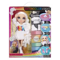 Papusa cu ochi mov Rainbow High Watercolor and Create 