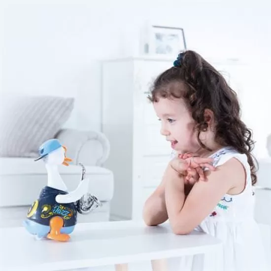 Ratoi interactiv albastru cu saxofon Hola Toys Ratoi interactiv albastru cu saxofon Hola Toys