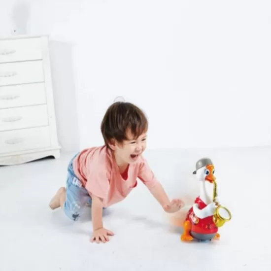Ratoi interactiv rosu cu saxofon Hola Toys Ratoi interactiv rosu cu saxofon Hola Toys