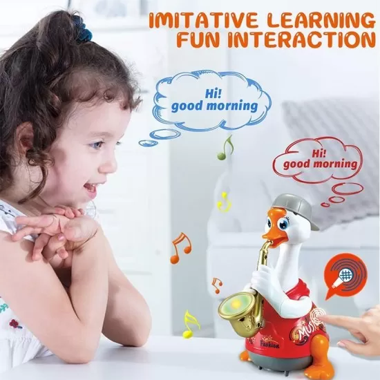 Ratoi interactiv rosu cu saxofon Hola Toys Ratoi interactiv rosu cu saxofon Hola Toys