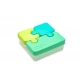 Set 3 recipiente hrana bebe model puzzle, Melii, albastru si verde Set 3 recipiente hrana bebe model puzzle, Melii, albastru si verde