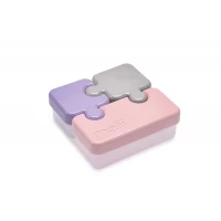 Recipient hrana bebe model puzzle, Melii, gri si mov