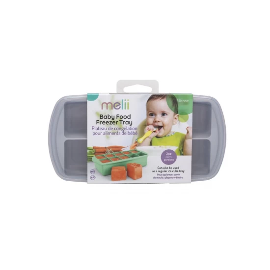 Recipient refrigerare hrana bebe, Melii, gri, 59 ml x 10 cuburi Recipient refrigerare hrana bebe, Melii, gri, 59 ml x 10 cuburi