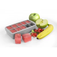 Recipient refrigerare hrana bebe, Melii, gri, 59 ml x 10 cuburi