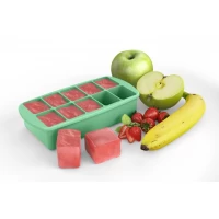 Recipient refrigerare hrana bebe, Melii, verde, 59 ml x 10 cuburi
