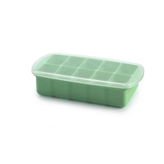 Recipient refrigerare hrana bebe, Melii, verde, 59 ml x 10 cuburi Recipient refrigerare hrana bebe, Melii, verde, 59 ml x 10 cuburi