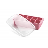 Recipient refrigerare hrana bebe, Melii, roz, 59 ml x 10 cuburi