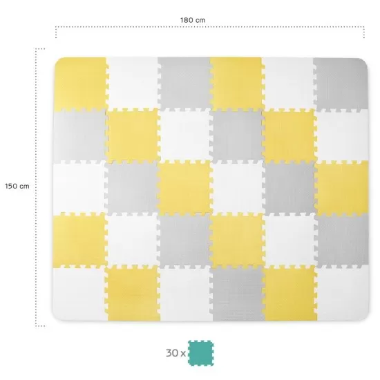 Saltea de joaca Kinderkraft Luno spuma Yellow Saltea de joaca Kinderkraft Luno spuma Yellow