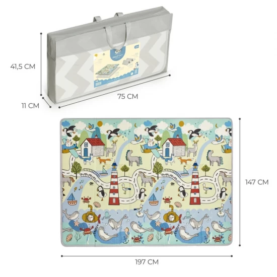 Covoras din spuma cu doua fete Kinderkraft XPE Matty 2 Covoras din spuma cu doua fete Kinderkraft XPE Matty 2