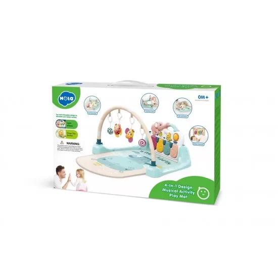 Salteluta de joaca interactiva pentru bebelusi 4 in 1 Hola Toys Salteluta de joaca interactiva pentru bebelusi 4 in 1 Hola Toys