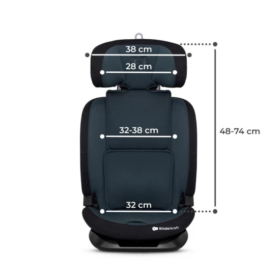 Scaun auto i-size 76-150 cm cu Isofix Kinderkraft Oneto3 Graphite Black Scaun auto i-size 76-150 cm cu Isofix Kinderkraft Oneto3 Graphite Black