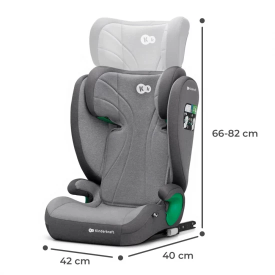 Scaun auto Kinderkraft Junior Fix 2 I-Size 100-150 cm Rocket Grey Scaun auto Kinderkraft Junior Fix 2 I-Size 100-150 cm Rocket Grey