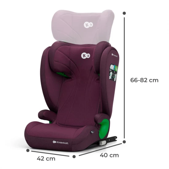 Scaun auto Kinderkraft Junior Fix 2 I-Size 100-150 cm Cherry Red Scaun auto Kinderkraft Junior Fix 2 I-Size 100-150 cm Cherry Red