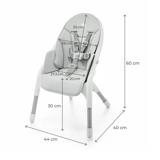 Scaun de masa transformabil Kinderkraft Dinnly Grey Scaun de masa transformabil Kinderkraft Dinnly Grey