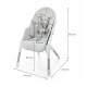 Scaun de masa transformabil Kinderkraft Dinnly Grey Scaun de masa transformabil Kinderkraft Dinnly Grey