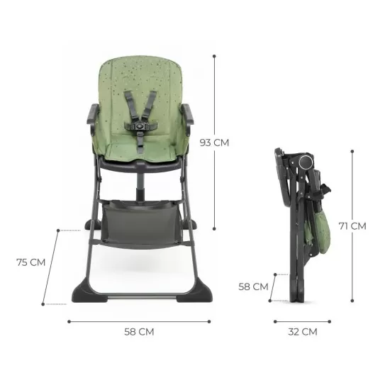 Scaun de masa pliabil Kinderkraft Foldee Green Scaun de masa pliabil Kinderkraft Foldee Green