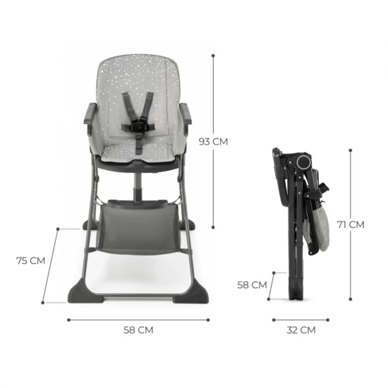 Scaun de masa pliabil Kinderkraft Foldee grey Scaun de masa pliabil Kinderkraft Foldee grey