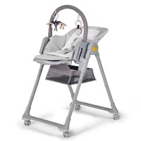 Scaun de masa Kinderkraft Lastree 2 in 1 transformabil in leagan Gri