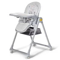 Scaun de masa Kinderkraft Lastree 2 in 1 transformabil in leagan Gri