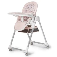 Scaun de masa Kinderkraft Lastree 2 in 1 transformabil in leagan Roz