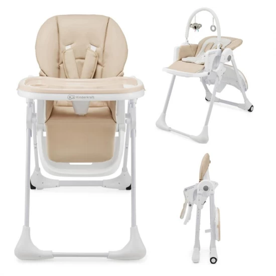 Scaun de masa Kinderkraft Tummie pliabil Beige Scaun de masa Kinderkraft Tummie pliabil Beige