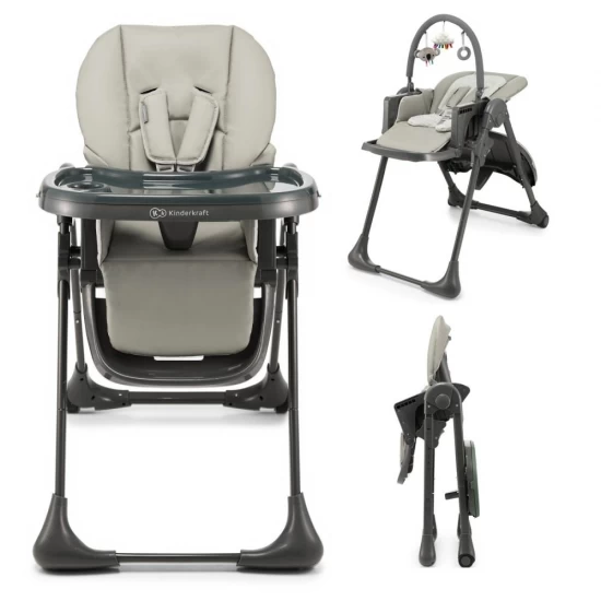 Scaun de masa Kinderkraft Tummie pliabil Grey Scaun de masa Kinderkraft Tummie pliabil Grey